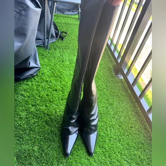 Paris Texas Jane Folded Leather Over the Knee Boots - Rare Designer Western - Picture 10 of 15